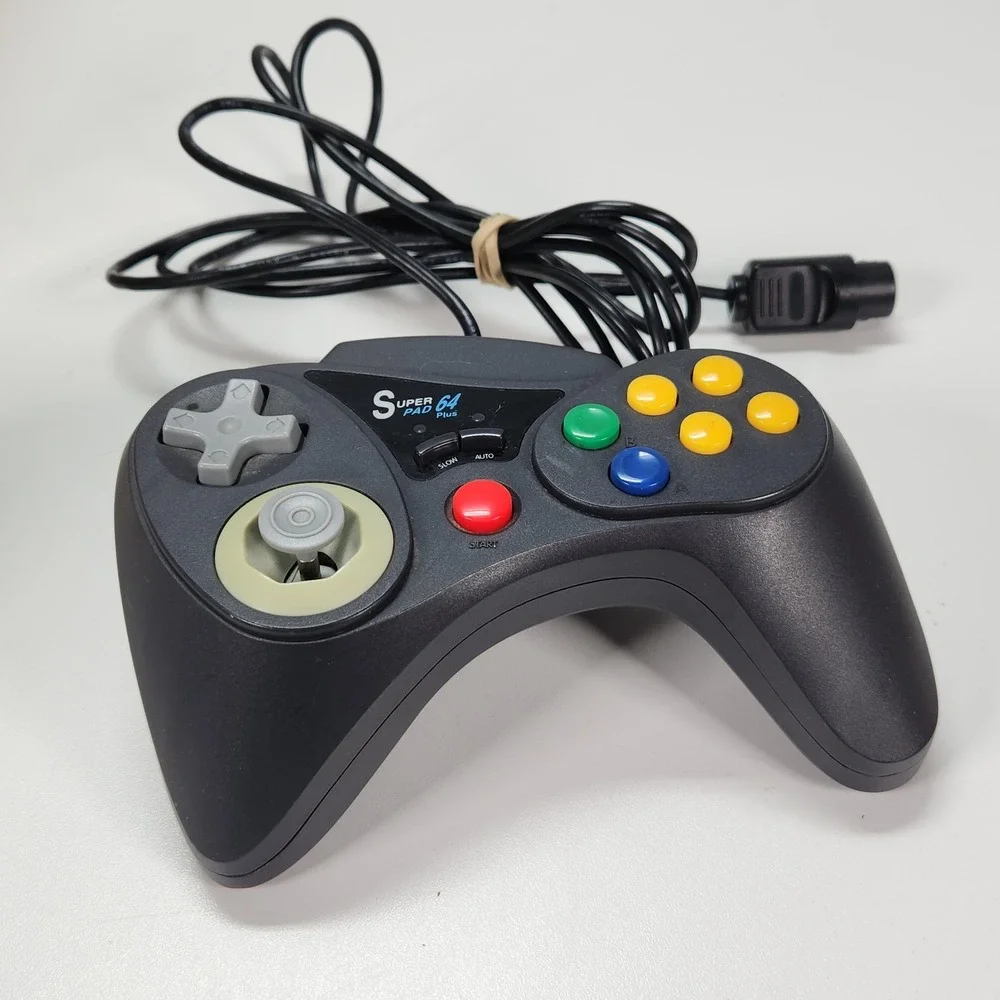 InterAct SuperPad 64 Plus Wired Controller Nintendo 64 N64 Gamepad Gray P-300